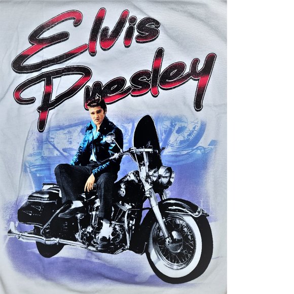 Elvis Presley The King of Rock Logo Official T-Shirt M runs bigger NWT - Picture 2 of 3